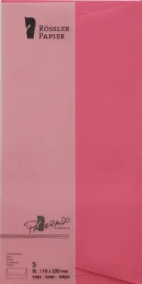 AMERIŠKA PAPIRNATA KUVERTA DL 5 ENOT FUCHSIA