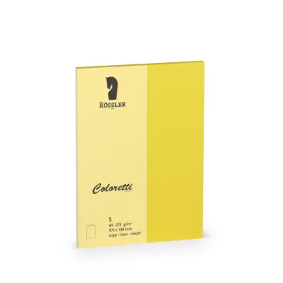 A6 DVOJNA KARTICA COLORETTI 5 ENOT RUMENA