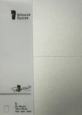 A6 PAPIRNA KARTICA 5 ENOT SREBRNA