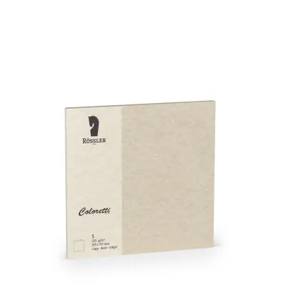 DVOJNA KARTICA 157X157 COLORETTI 5 ENOT RJAV PERGAMENT