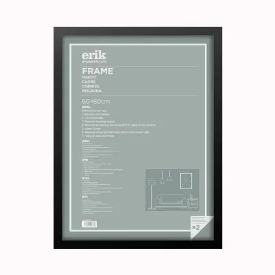 OKVIR 60X80 CM ČRN MDF