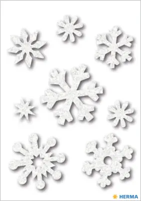 NALEPKE SNEŽINKE IZ ČAROBNEGA FILCA