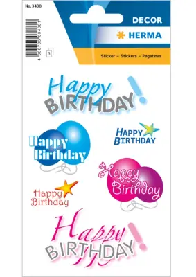 DEKOR NALEPKE HAPPY BIRTHDAY
