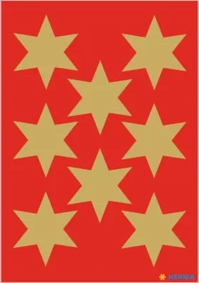 DEKOR NALEPKE ZLATE ZVEZDE 33 mm