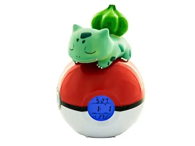 TEKNFUN 811367 BULBASAUR POKEMON Radio FM Alarm - rdeča/bela