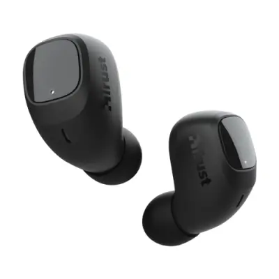 TRUST mobilne kompaktne brezžične slušalke Bluetooth z vgrajenim mikrofonom, črne barve