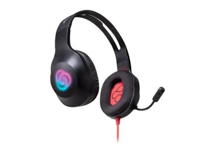 FRTEC - Typhoon Gaming slušalke z RGB LED lučjo, ki je združljiva s PS5, PS4, Xbox Series X/S, Nintendo Switch, Xbox One, PC, Mac