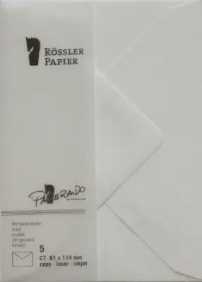 C7 PAPIRNATA KUVERTA 5 ENOT BELA