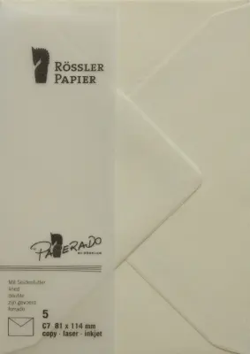 C7 PAPIRNATA KUVERTA 5 KREMNIH ENOT