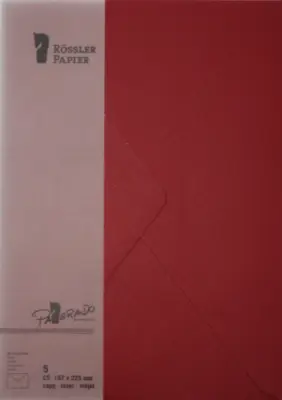 C5 PAPIRNATA KUVERTA 5 ENOT GRANAT