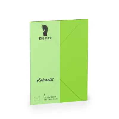 KUVERTA C6 MINISTAR COLORETTI 5 ENOT ZELENA PET