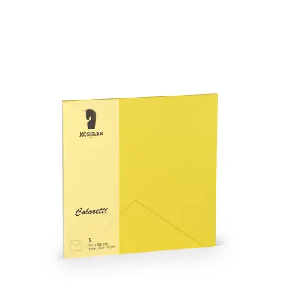 COLORETTI VELIKA KVADRATNA KUVERTA 5 ENOT RUMENA