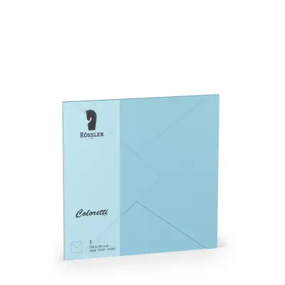 COLORETTI VELIKA KVADRATNA KUVERTA 5 ENOT NEBEŠKO MODRA