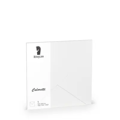 COLORETTI VELIKA KVADRATNA KUVERTA 5 ENOT BELA