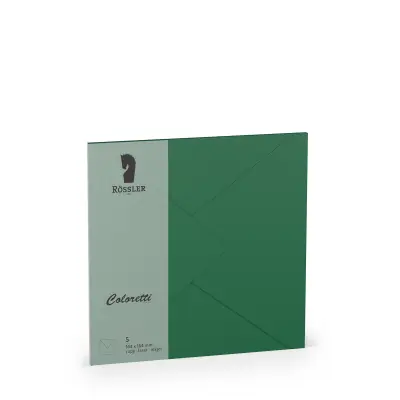 COLORETTI VELIKA KVADRATNA KUVERTA 5 ENOT TEMNO ZELENA