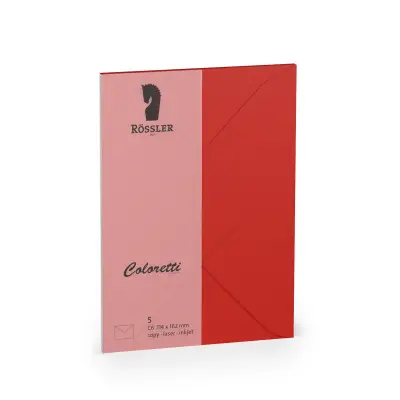 KUVERTA C6 MINISTAR COLORETTI 5 ENOT RDEČA