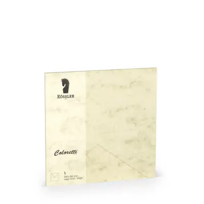 COLORETTI VELIKA KVADRATNA KUVERTA 5 ENOT KREM MARMOR