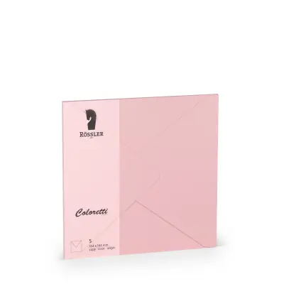 COLORETTI VELIKA KVADRATNA KUVERTA 5 ENOT ROZA