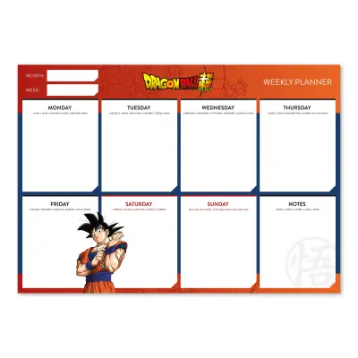 A4 TEDENSKI PLANER ZVEZEK DRAGON BALL
