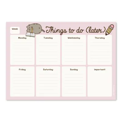 A4 TEDENSKI PLANER ZVEZEK PUSHEEN ROSE COLLECTION