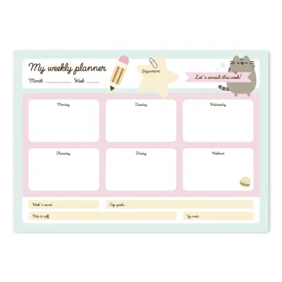 A4 TEDENSKI PLANER ZVEZEK PUSHEEN FOODIE COLLECTION