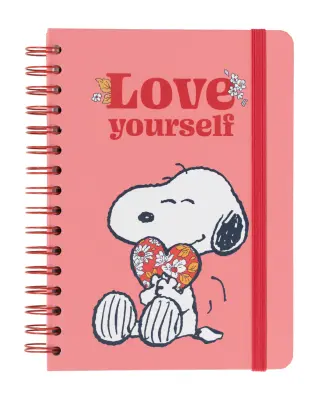 ZVEZEK A5 SNOOPY LOVE YOURSEL S ČRTASTIMI platnicami