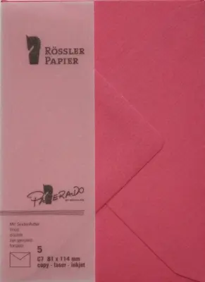 PAPIRNA KUVERTA 5 ENOT FUCSIA