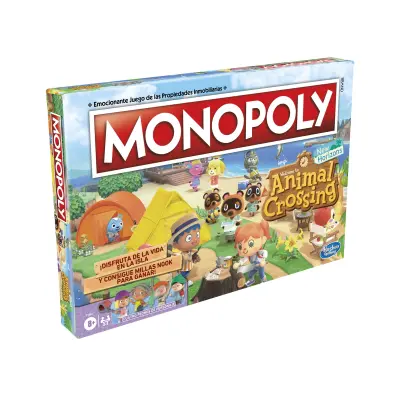 Monopoly Hasbro Gaming družabna igra Monopoly: Animal Crossing New Horizons - 8 Years Old - Zabavna igra za 2 do 4 igralce, večbarvna (F1661105)