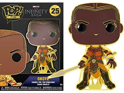 Loungefly pop! Pin Marvel Infinity Saga: Okoye - Avengers Infinity War Enamel - zbirateljska broška - za nahrbtnike in torbe