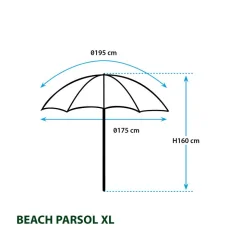 BRUNNER BEACH PARSOL senčnik za na plažo 0113009N.C08