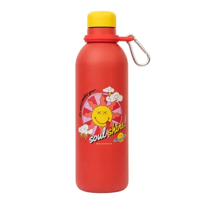 HOT&COLD KOVINSKA STEKLENIČKA 500ML SMILEY QUIRKY COMICS
