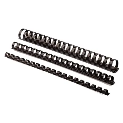 Fellowes plastične špirale 12 mm, črna (za 56-80 listov), 100 kosov