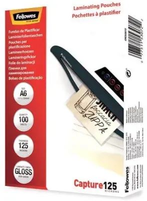 Fellowes žepki za plastificiranje A6, 125 mic, 100 kosov