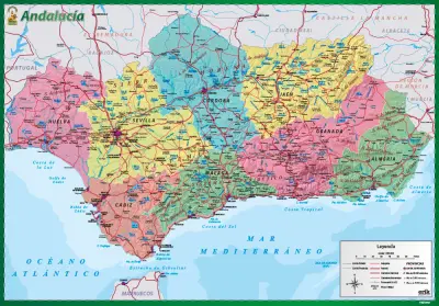 ŠOLSKI VADE ZEMLJEVID ANDALUZIJE