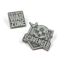 Uradne zbirateljske kovinske emajlirane značke Pin Kings Call Of Duty Warzone Scavenger - Komplet dveh emajliranih žebljičkov na podporni kartici - Uradno blago