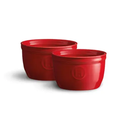 Set ramekin Souffle N°9 / 0,15L / 2 kos / rdeč / keramika