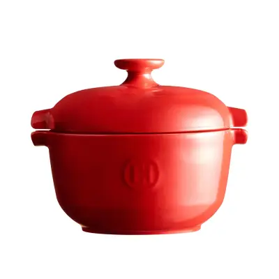 Kozica za riž 23xh20cm / 2,5l / rdeča / keramika