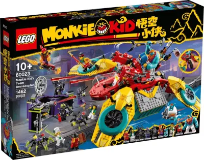 LEGO Monkie Kid 80023 Dronski helikopter Monkie Kidove ekipe