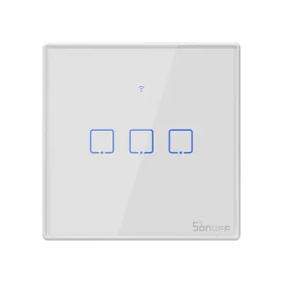 SONOFF pametno stensko stikalo Wi-Fi + RF433 trojno T2EU3C-TX
