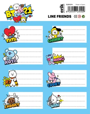 BT21 LEPILNE ETIKETE
