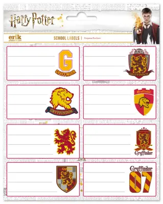 LEPLJIVE ETIKETE HARRY POTTER GRYFFINDOR