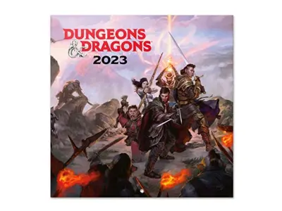 Stenski koledar Grupo Erik Dungeons & Dragons 2023 12' x 12' FSC|12-mesečni planer|Kvadratni stenski koledar 2023|Family planner koledar 2023 | Koleda