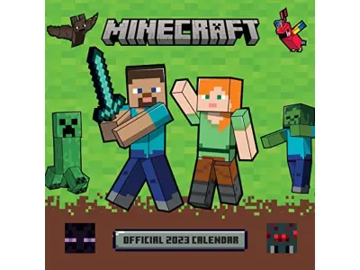 Koledar Minecraft 2023, kvadratni stenski koledar meseca za ogled, uradni izdelek (kvadratni koledar Minecraft)