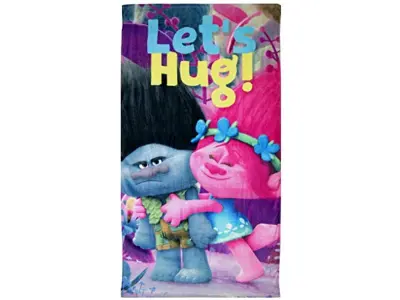 Disney Trolls Let's Hug TR17013 Brisača za plažo, 140 x 70 cm