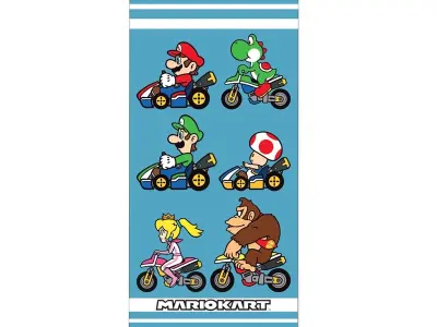 Super Mario bombažna brisača za plažo 70 x 140 cm