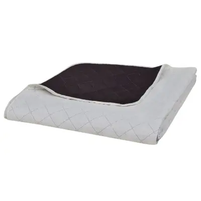 130881 Double-sided Quilted Bedspread Beige/Brown 220 x 240 cm