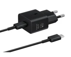 SAMSUNG adapter+kabel hitri Type-C To Type-C 25W črne barve