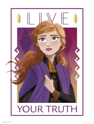 TISK 30X40 CM DISNEY FROZEN ŽIVI SVOJO RESNICO