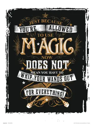 TISK 30X40 CM HARRY POTTER MAGIC