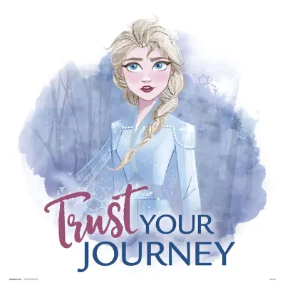 TISK 30X30 CM DISNEY FROZEN ZAUPAJTE SVOJEMU POTOVANJU